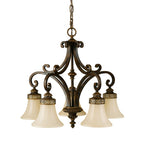 Pendelleuchte Drawing Room (Walnut) 5x - Elstead Lighting