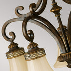 Pendelleuchte Drawing Room (Walnut) 5x - Elstead Lighting