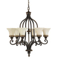 Pendelleuchte Drawing Room (Walnut) 6x - Elstead Lighting
