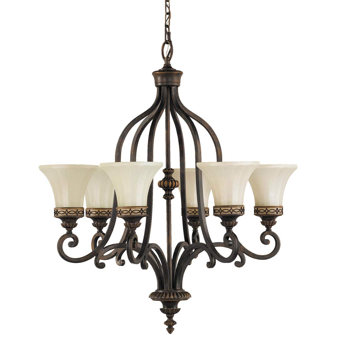 Pendelleuchte Drawing Room (Walnut) 6x - Elstead Lighting