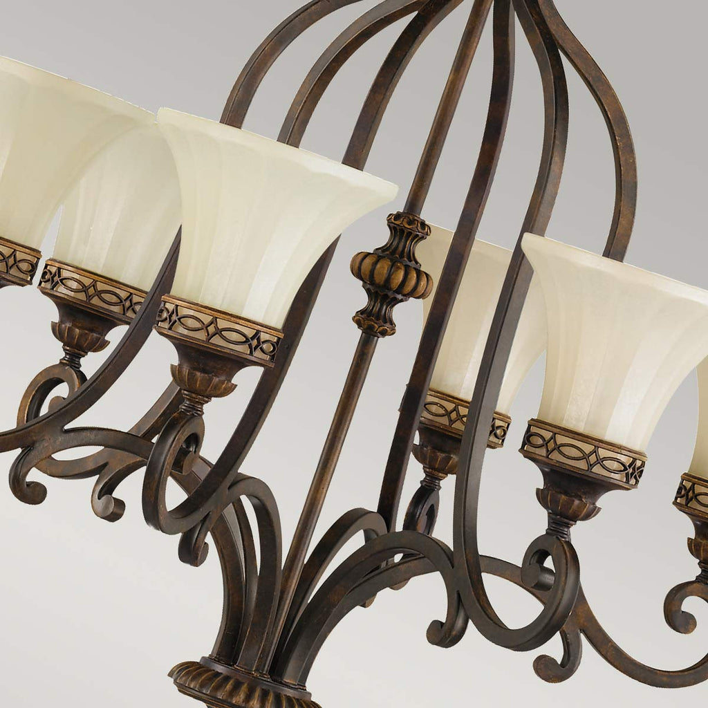 Pendelleuchte Drawing Room (Walnut) 6x - Elstead Lighting