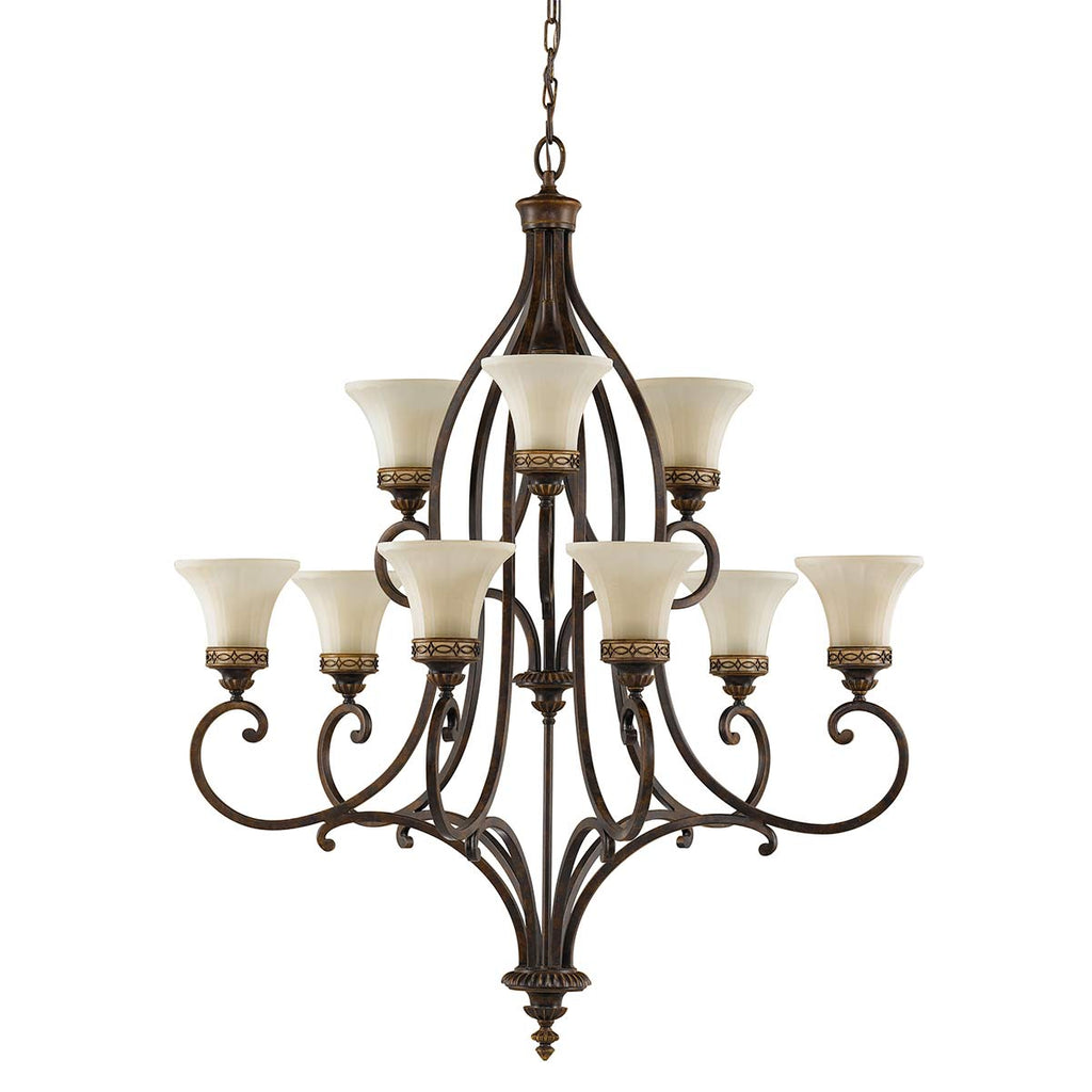 Pendelleuchte Drawing Room (Walnut) 9x - Elstead Lighting
