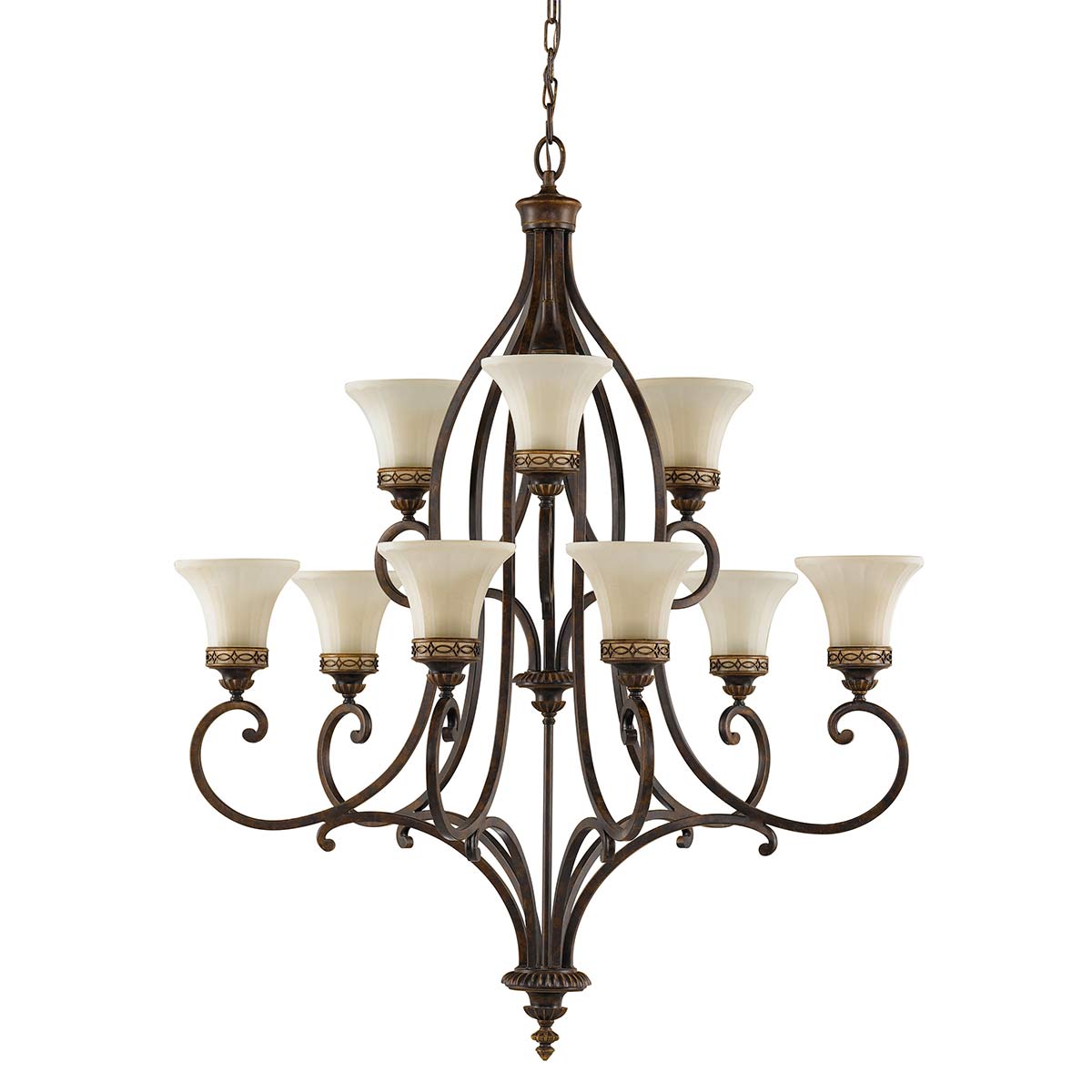 Pendelleuchte Drawing Room (Walnut) 9x - Elstead Lighting