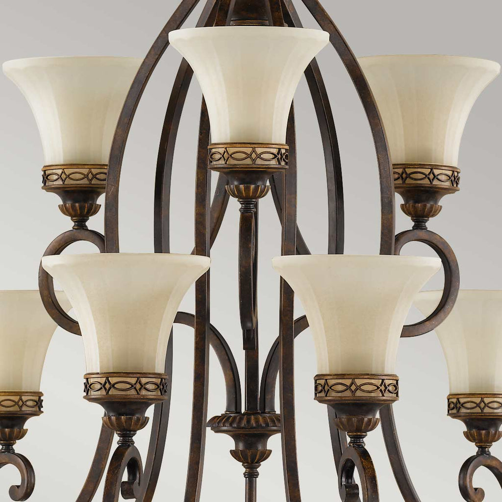 Pendelleuchte Drawing Room (Walnut) 9x - Elstead Lighting