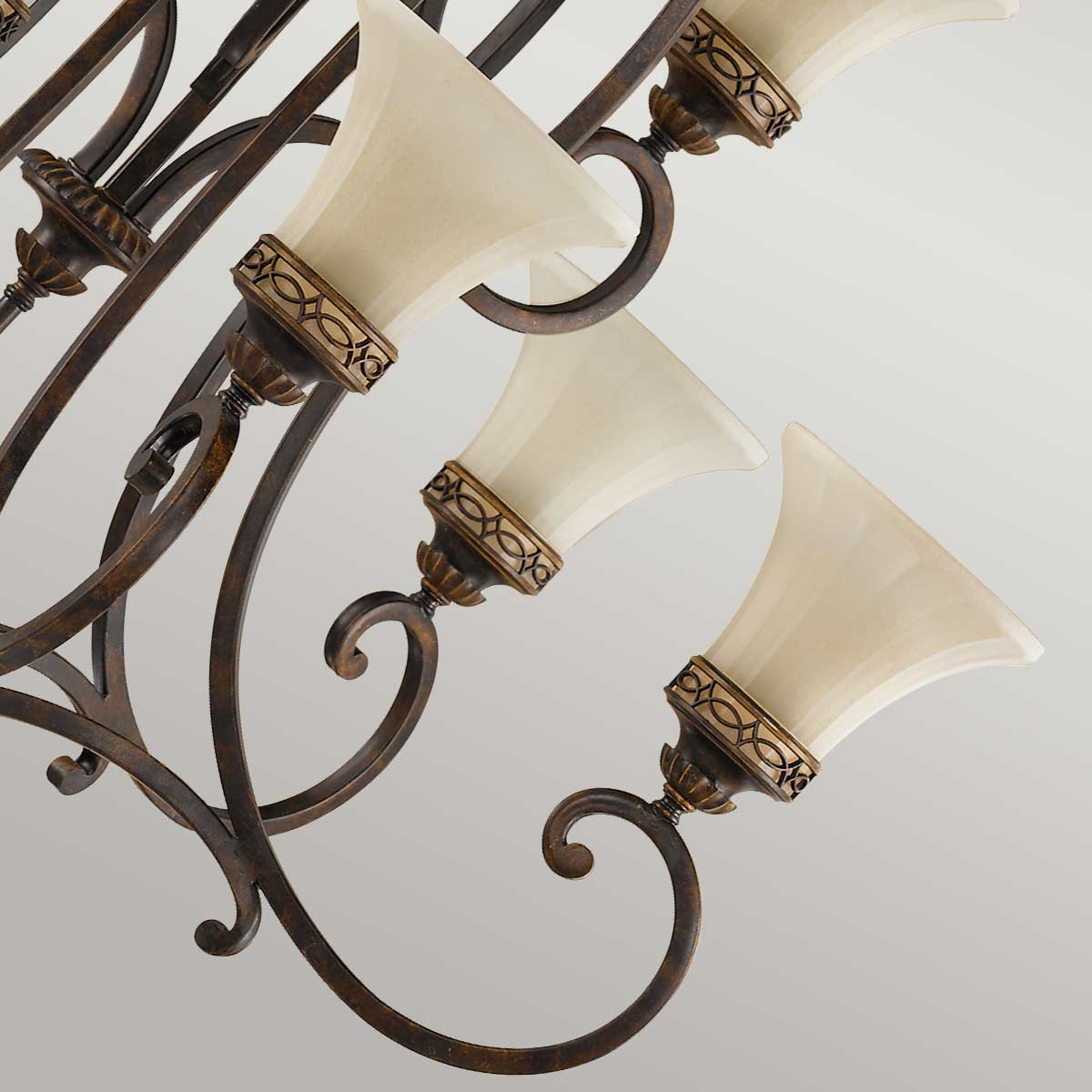 Pendelleuchte Drawing Room (Walnut) 9x - Elstead Lighting