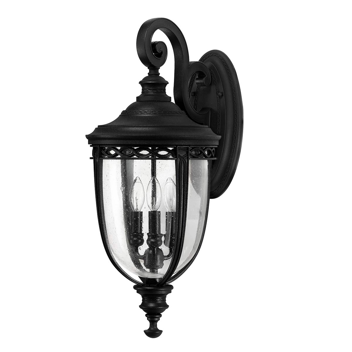 Außen-Wandleuchte English Bridle (schwarz) 3x - Elstead Lighting