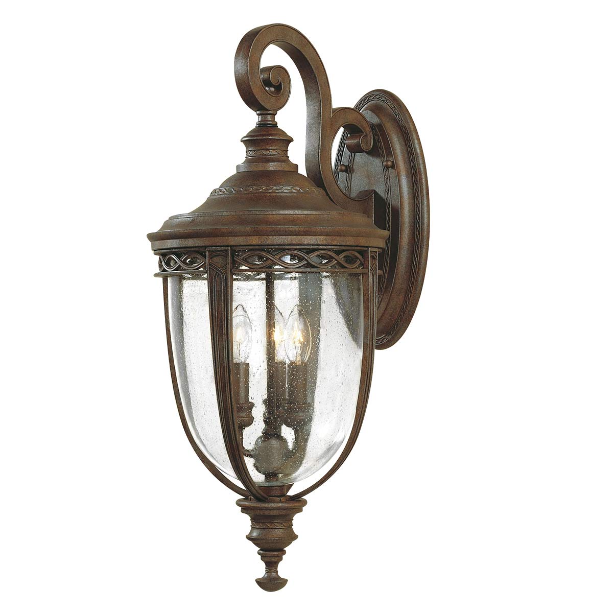 Außen-Wandleuchte English Bridle (bronzefarben) 3x - Elstead Lighting