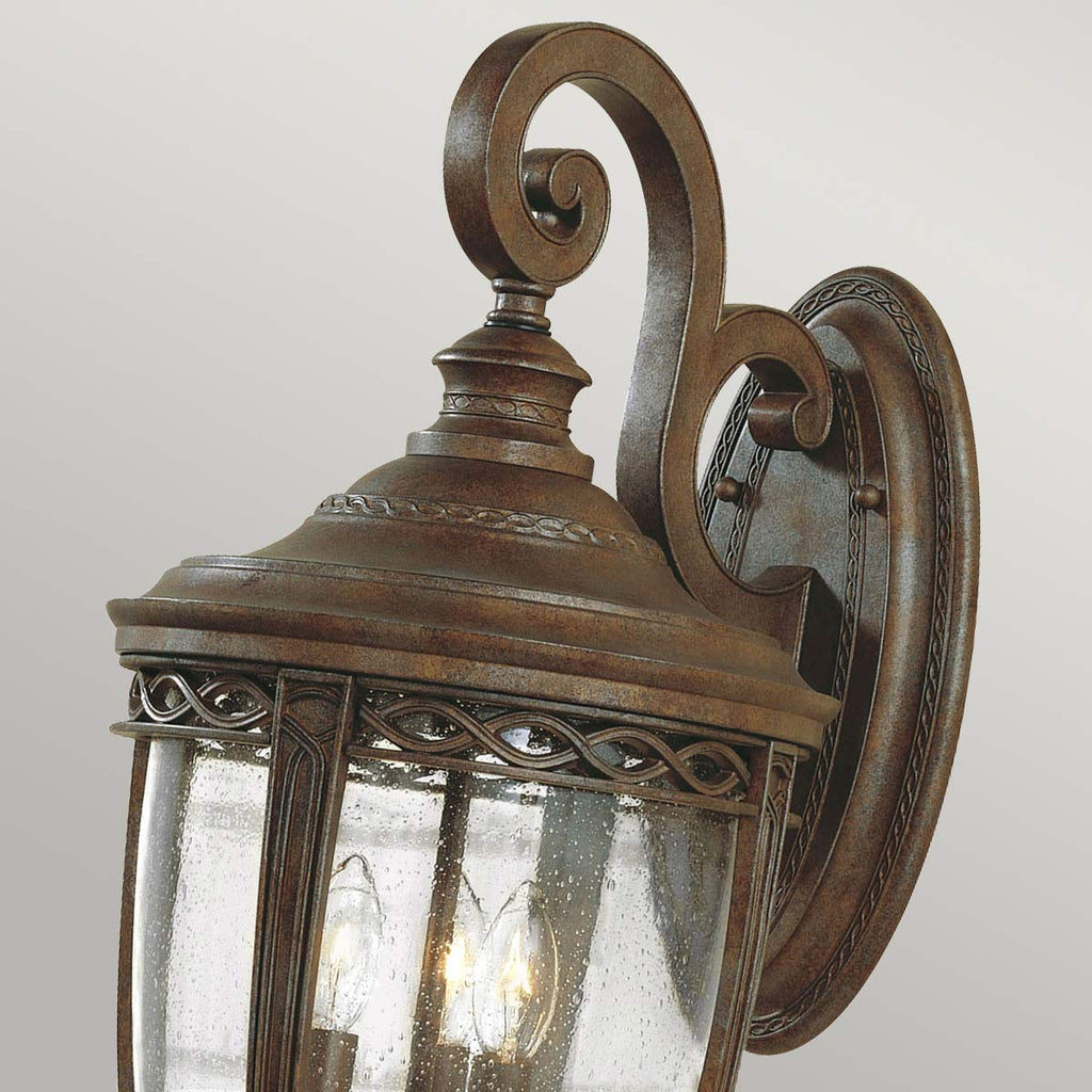 Außen-Wandleuchte English Bridle (bronzefarben) 3x - Elstead Lighting