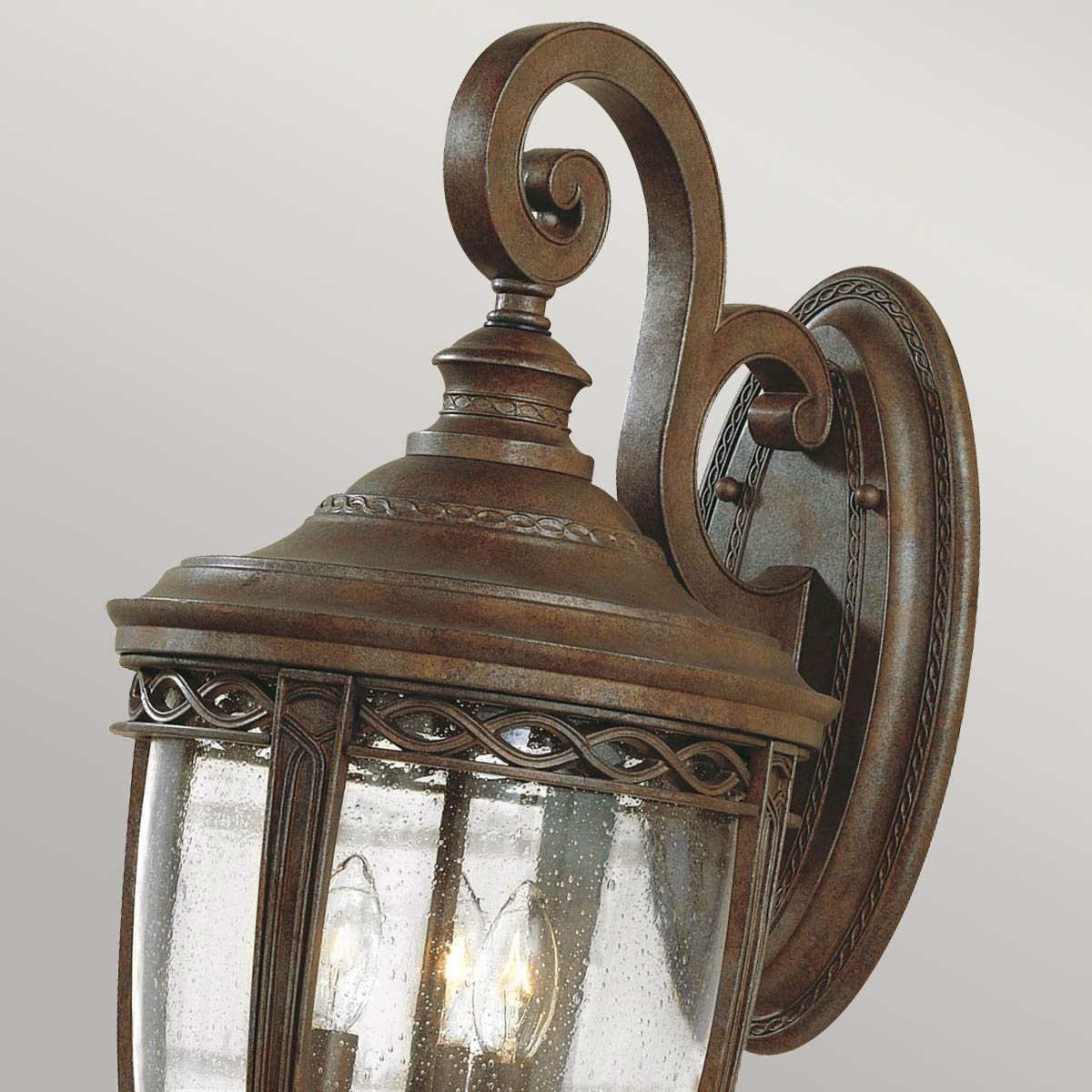 Außen-Wandleuchte English Bridle (bronzefarben) 3x - Elstead Lighting