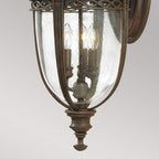 Außen-Wandleuchte English Bridle (bronzefarben) 3x - Elstead Lighting