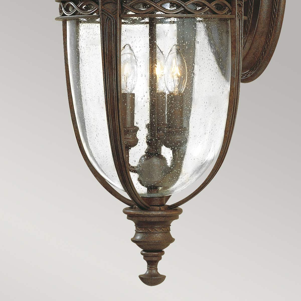 Außen-Wandleuchte English Bridle (bronzefarben) 3x - Elstead Lighting