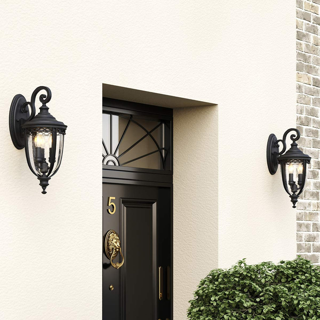 Außen-Wandleuchte English Bridle (schwarz) 3x - Elstead Lighting