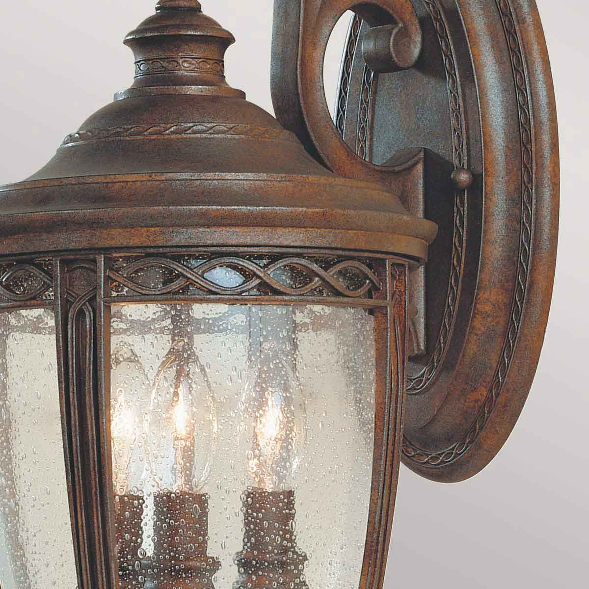 Außen-Wandleuchte English Bridle (bronzefarben) 3x - Elstead Lighting