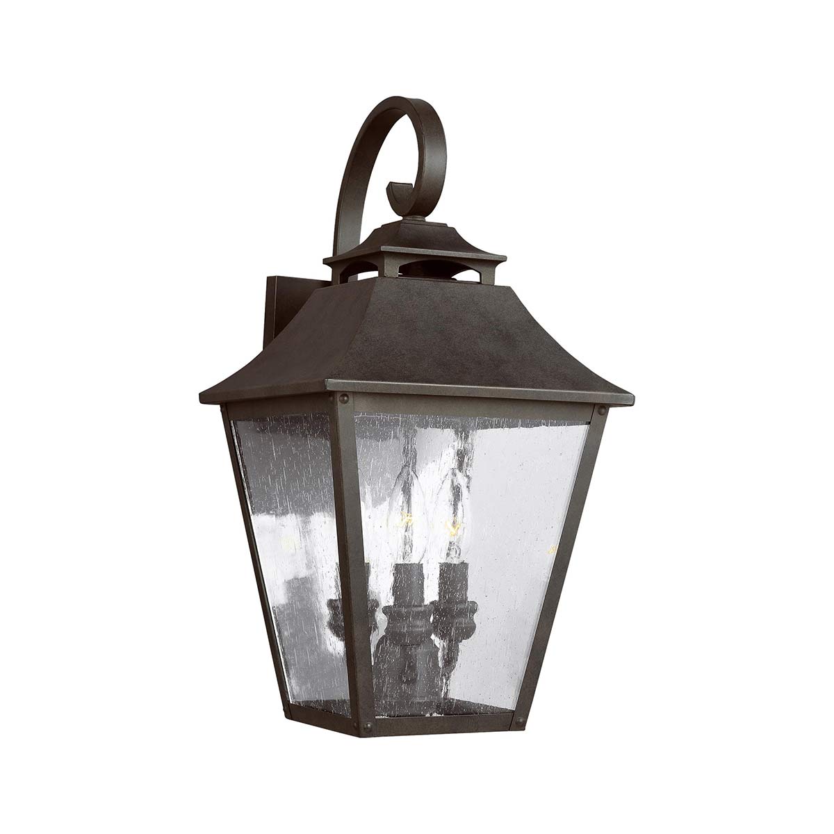 Außen-Wandleuchte Galena (dunkelbraune mit nahezu schwarzer Anmutung) 3x - Elstead Lighting