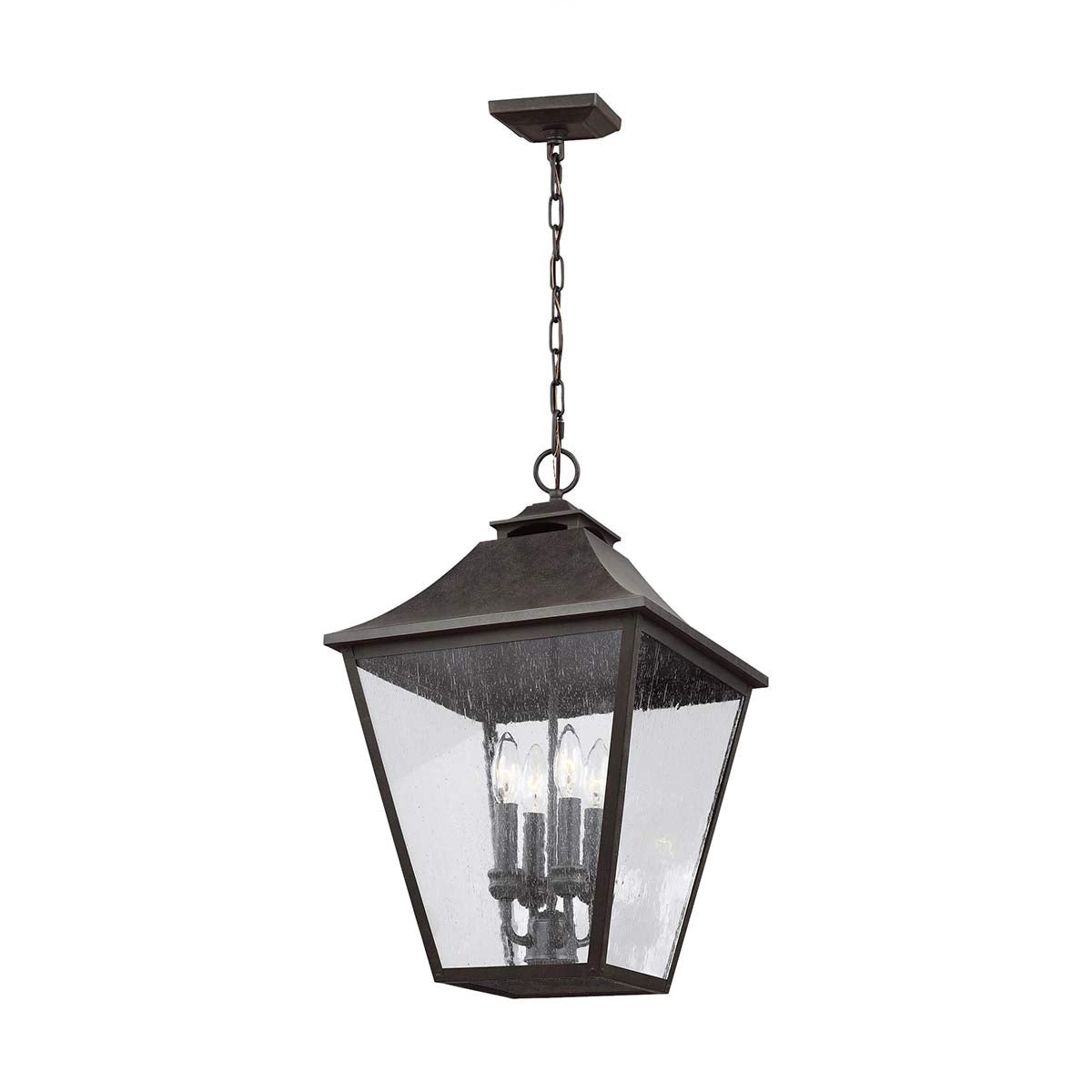 Außen-Pendelleuchte Galena (dunkelbraune mit nahezu schwarzer Anmutung) 4x - Elstead Lighting