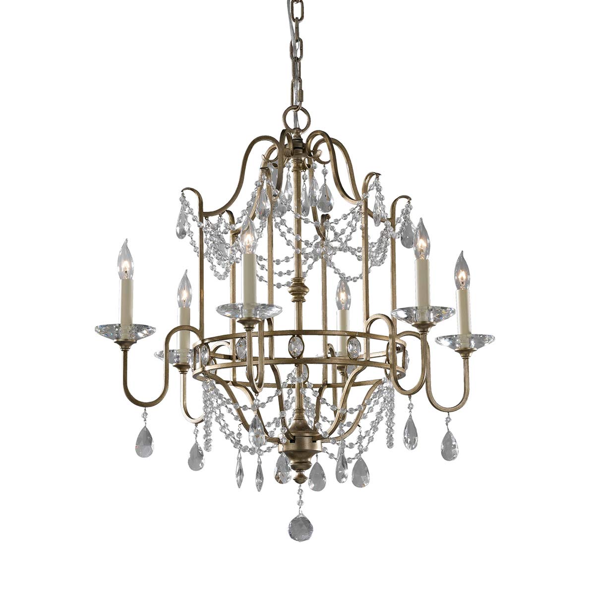 Pendelleuchte Gianna (silberfarben) 6x - Elstead Lighting