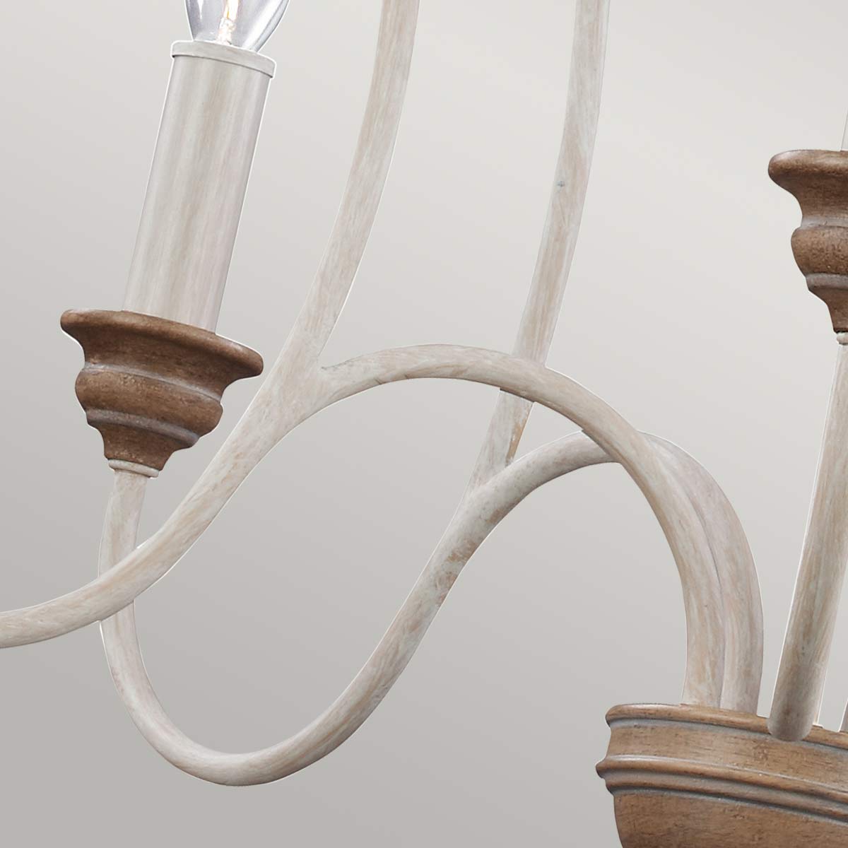 Pendelleuchte Hartsville (Chalk Washed/Beachwood) 5x - Elstead Lighting