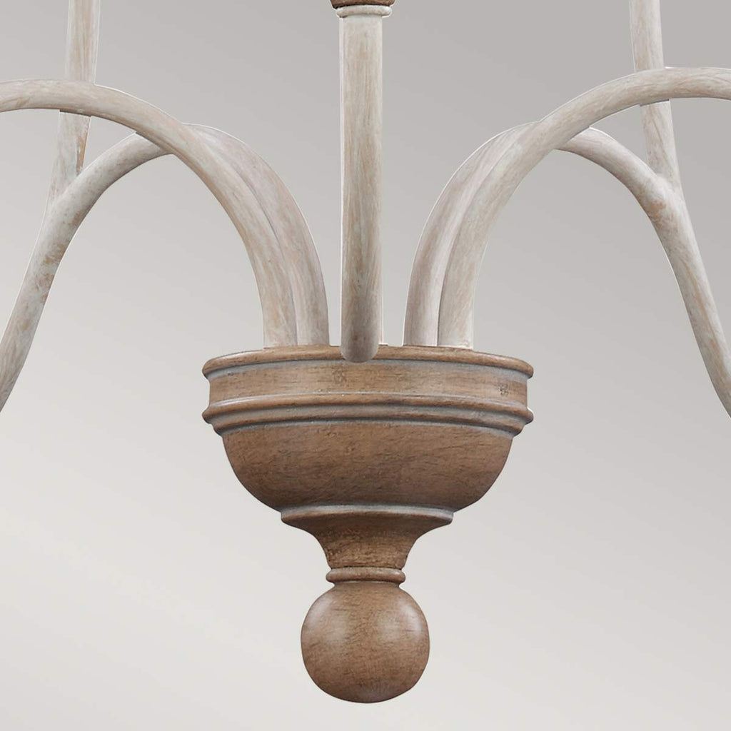 Pendelleuchte Hartsville (Chalk Washed/Beachwood) 5x - Elstead Lighting