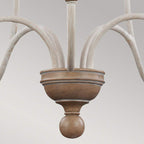 Pendelleuchte Hartsville (Chalk Washed/Beachwood) 5x - Elstead Lighting