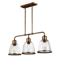 Pendelleuchte Hobson (messingfarben) 3x - Elstead Lighting