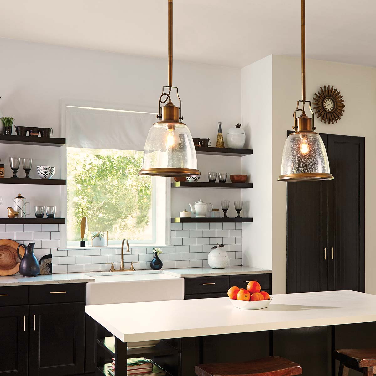 Pendelleuchte Hobson (messingfarben) 1x - Elstead Lighting