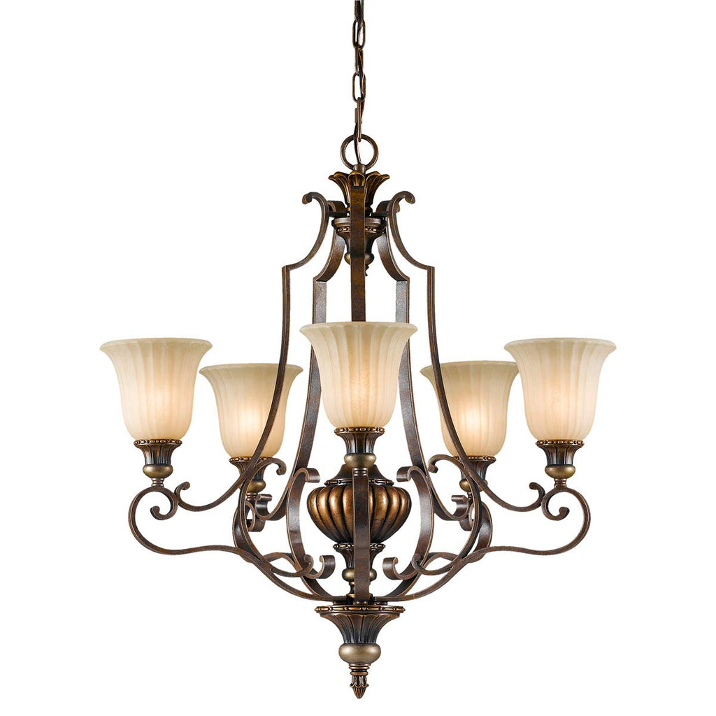 Pendelleuchte Kelham Hall (bronzefarben) 5x - Elstead Lighting