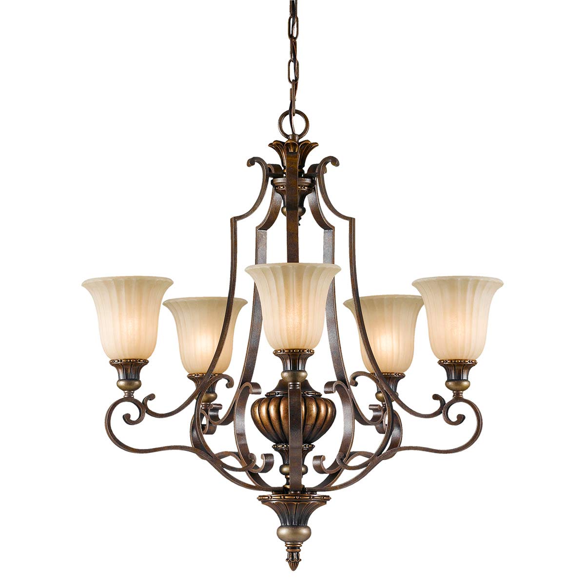 Pendelleuchte Kelham Hall (bronzefarben) 5x - Elstead Lighting