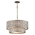 Pendelleuchte Lucia (silberfarben) 6x - Elstead Lighting