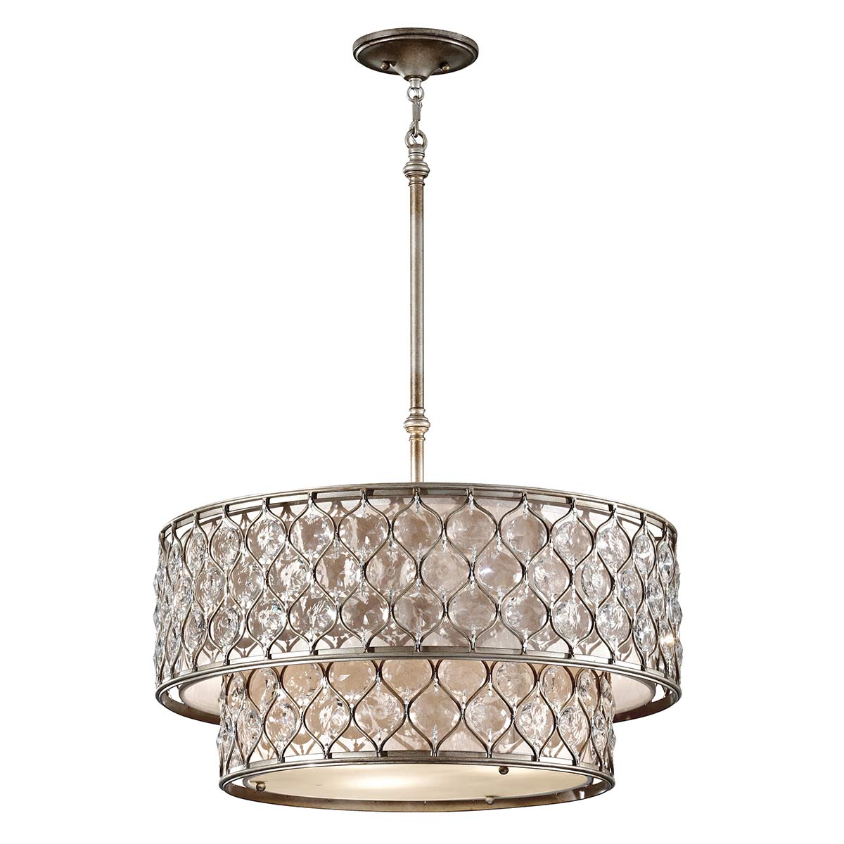 Pendelleuchte Lucia (silberfarben) 6x - Elstead Lighting