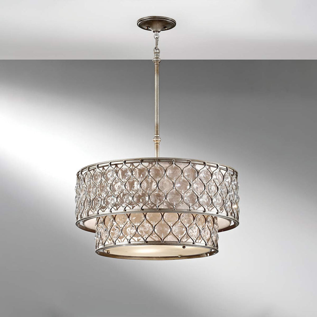 Pendelleuchte Lucia (silberfarben) 6x - Elstead Lighting