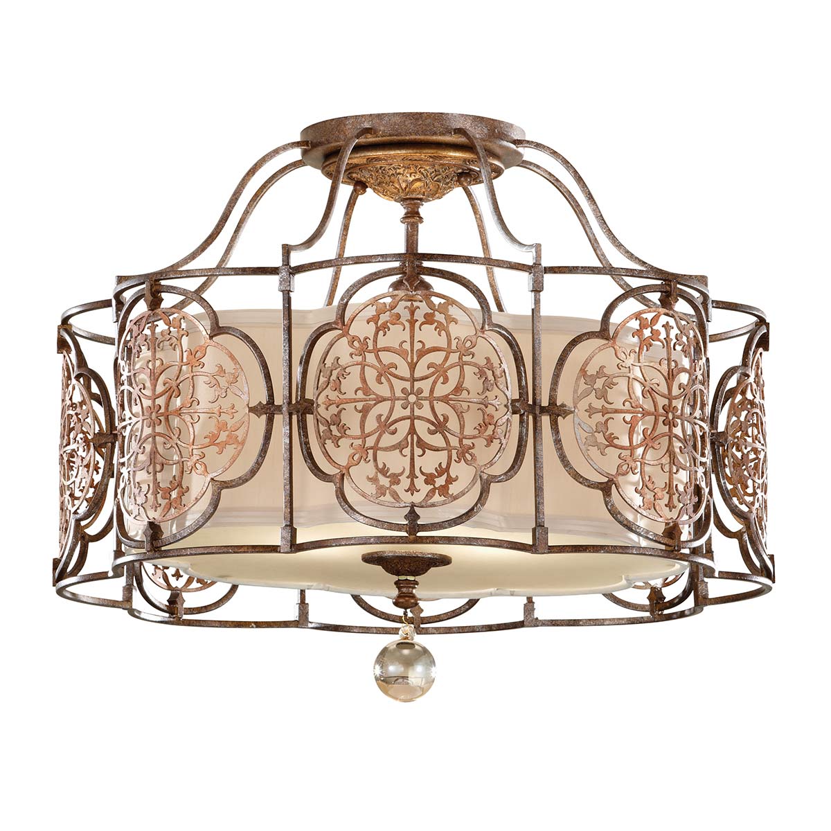 Deckenleuchte Marcella (bronzefarben) 3x - Elstead Lighting