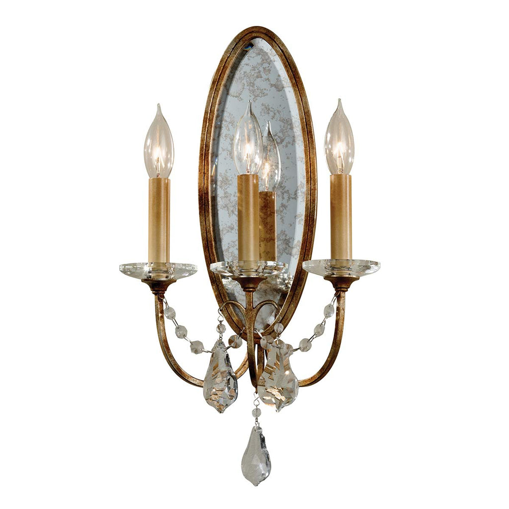 Wandleuchte Valentina (messingfarben) 3x - Elstead Lighting