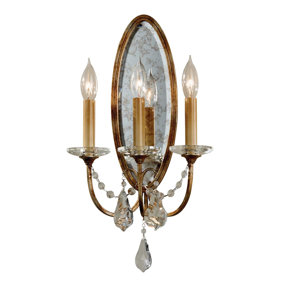 Wandleuchte Valentina (messingfarben) 3x - Elstead Lighting