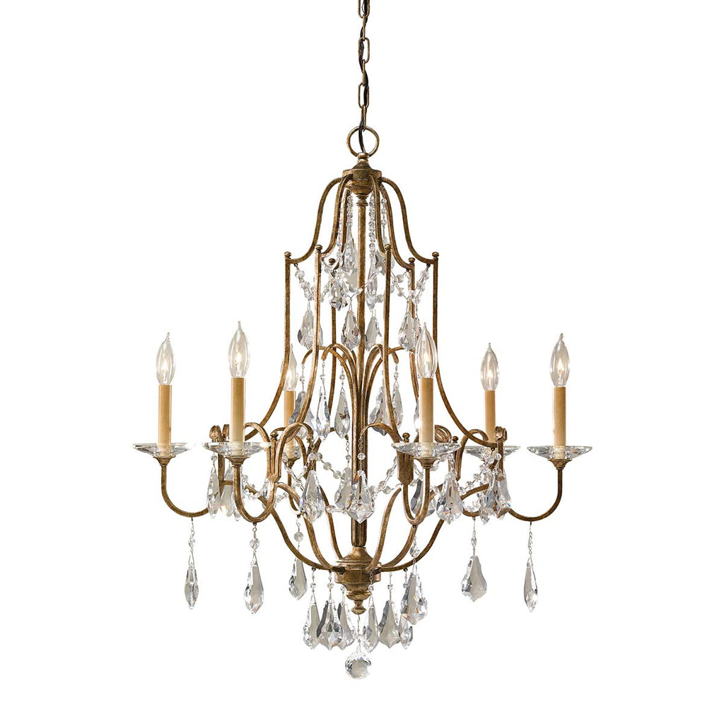 Pendelleuchte Valentina (bronzefarben) 6x - Elstead Lighting