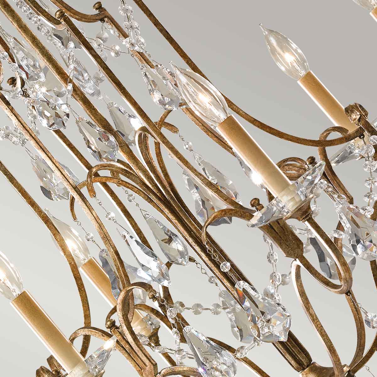 Pendelleuchte Valentina (bronzefarben) 6x - Elstead Lighting