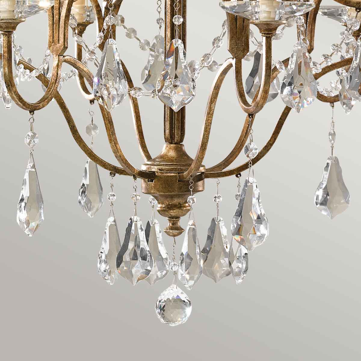 Pendelleuchte Valentina (bronzefarben) 6x - Elstead Lighting