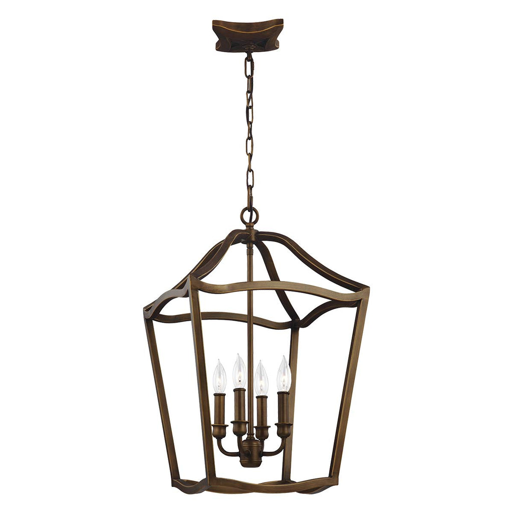 Pendelleuchte Yarmouth (messingfarben) 4x - Elstead Lighting