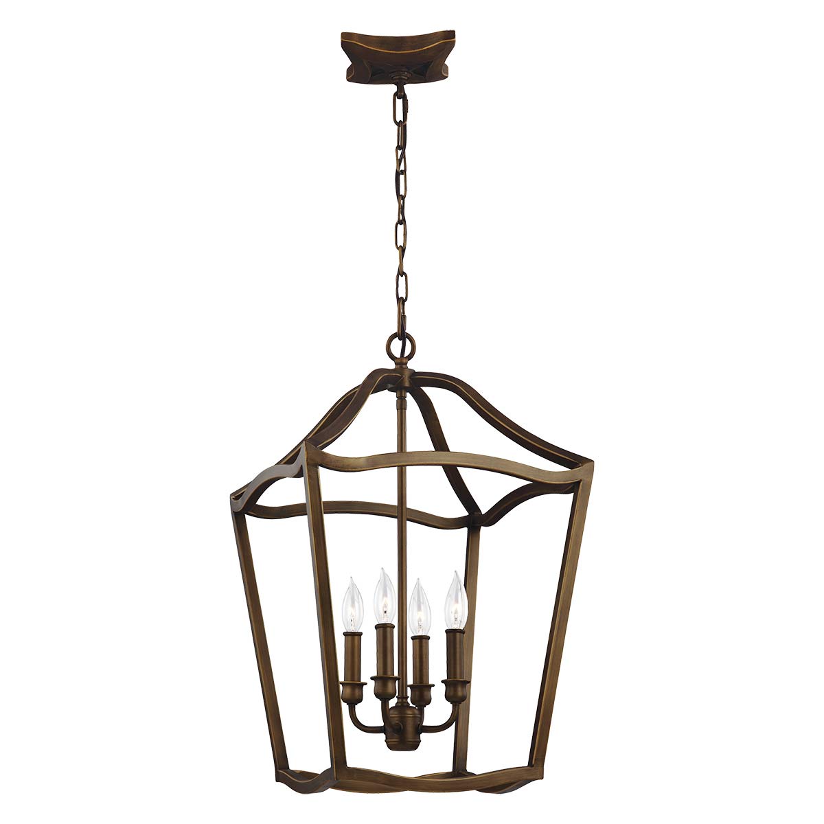 Pendelleuchte Yarmouth (messingfarben) 4x - Elstead Lighting