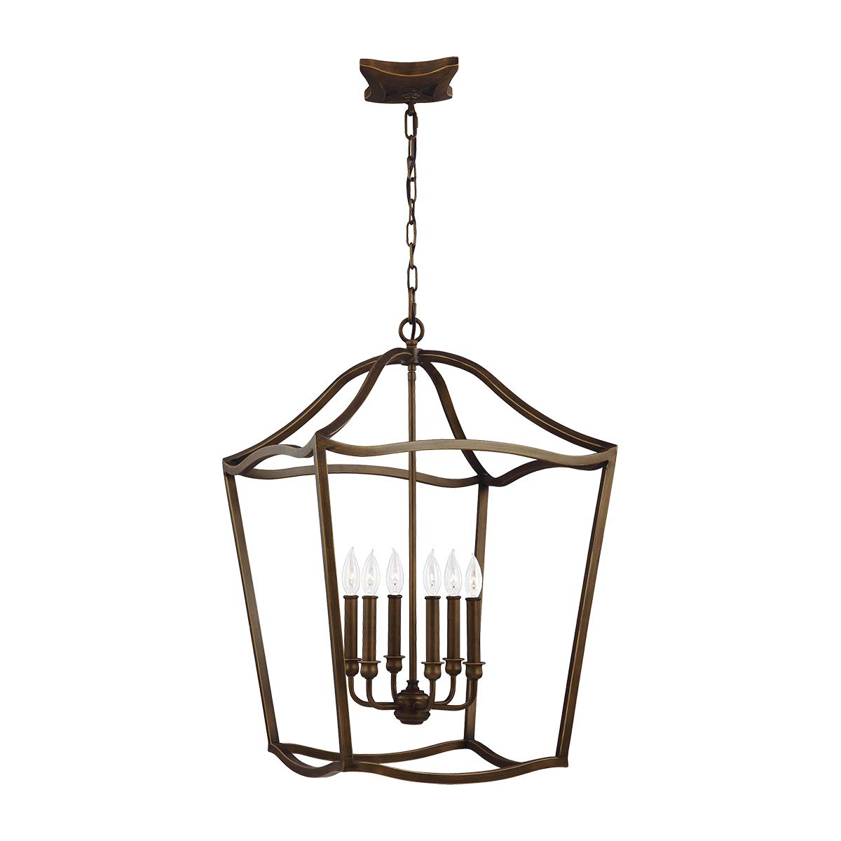 Pendelleuchte Yarmouth (messingfarben) 6x - Elstead Lighting
