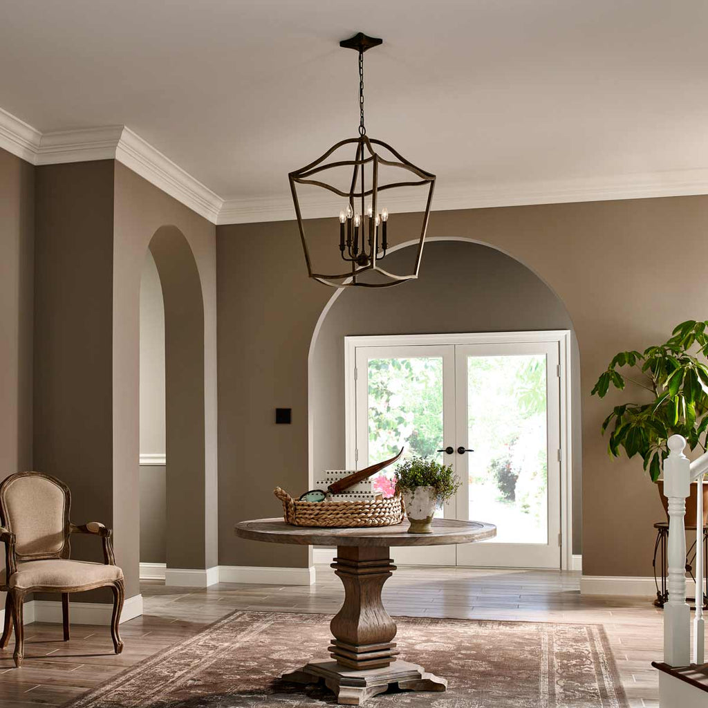 Pendelleuchte Yarmouth (messingfarben) 6x - Elstead Lighting