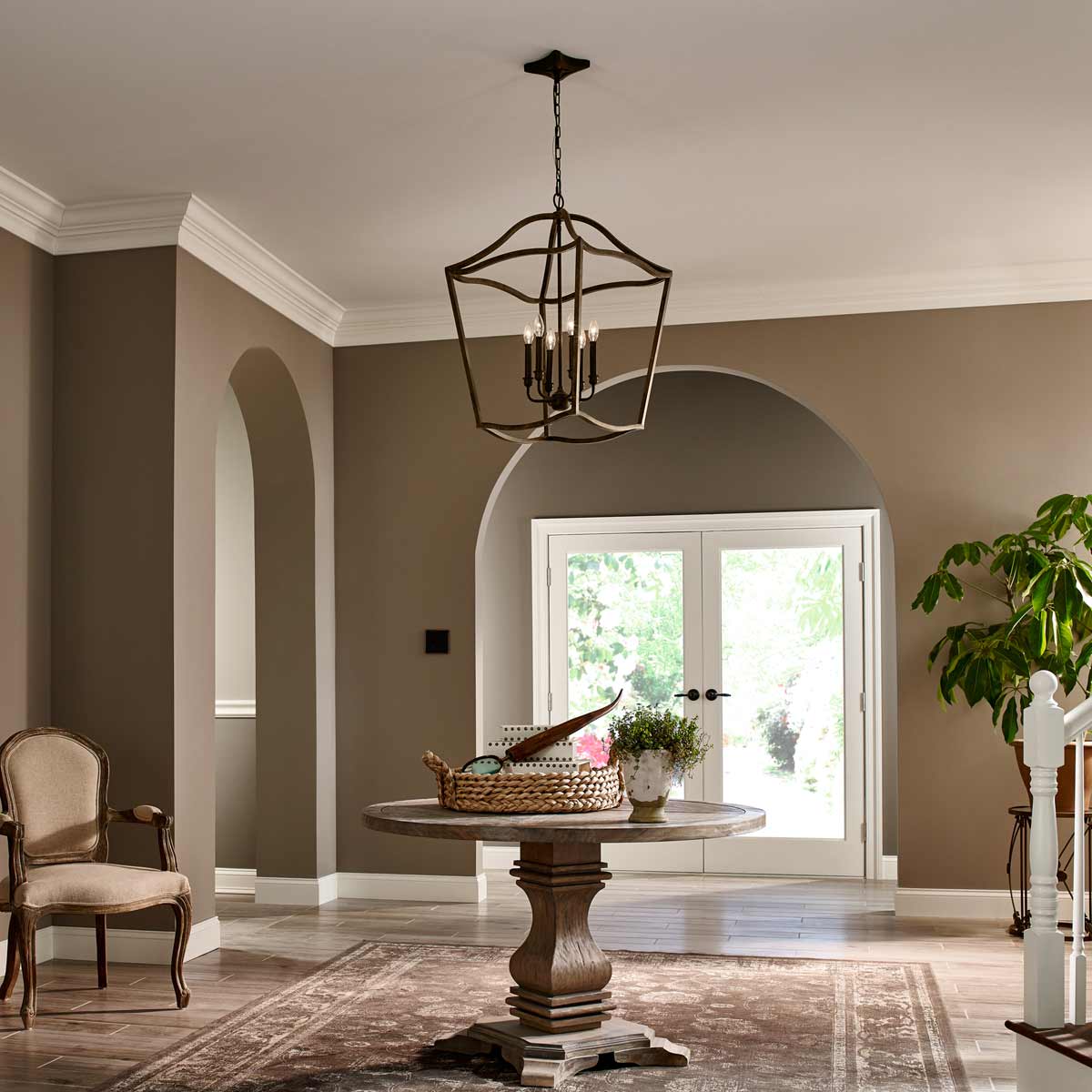Pendelleuchte Yarmouth (messingfarben) 6x - Elstead Lighting