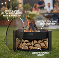 SET - Feuerschale MONTANA 80cm mit Grillrost 80cm mit 4 Griffen