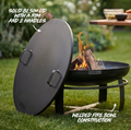 SET - Feuerschale VIKING 80cm inkl. Randdeckel 81,5cm