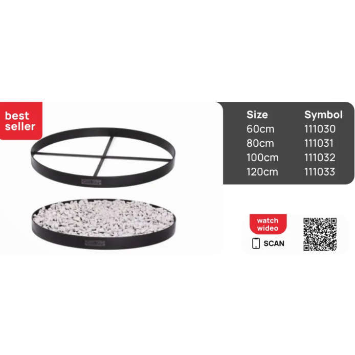 Runde Feuerschalenbasis für Dekosteine 60cm