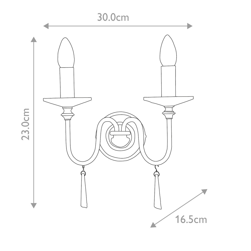 Wandleuchte Finsbury Park (Nickel) 2x - Elstead Lighting