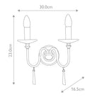 Wandleuchte Finsbury Park (Nickel) 2x - Elstead Lighting