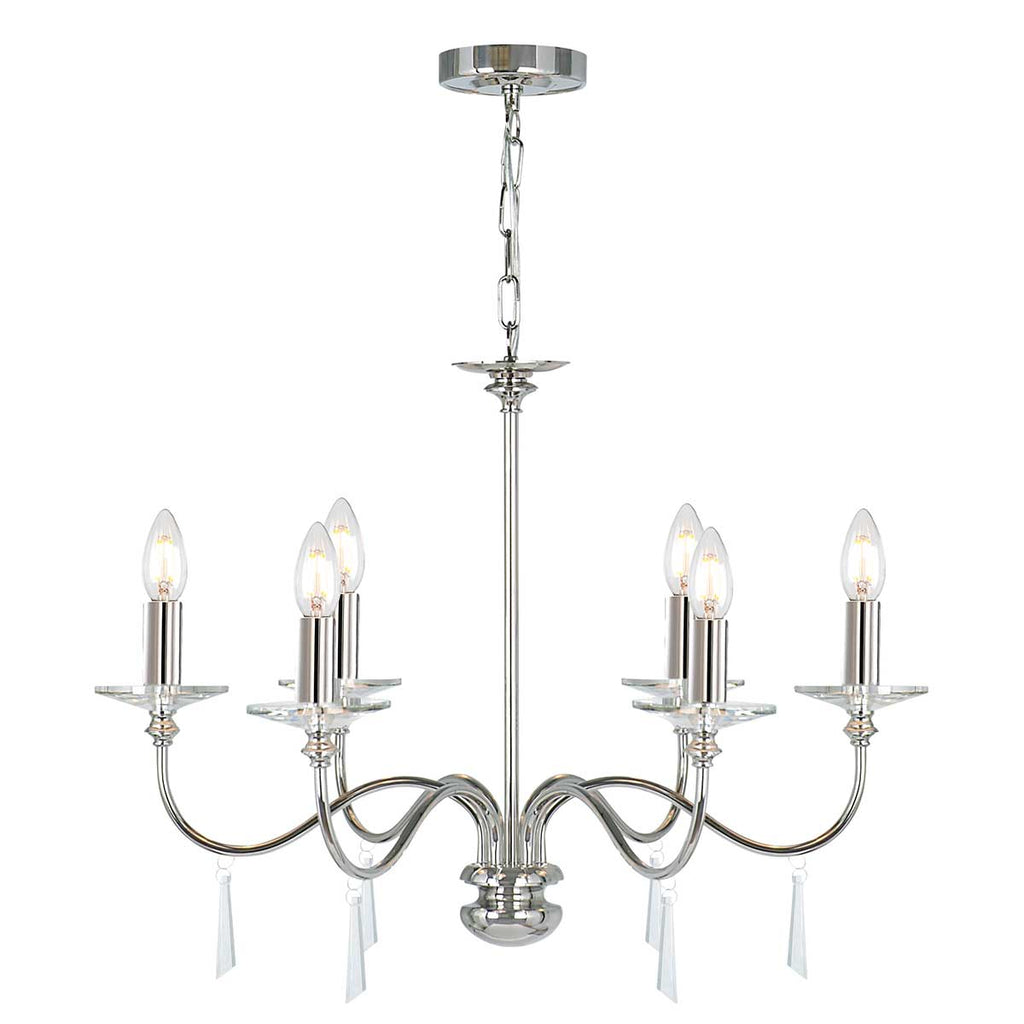 Pendelleuchte Finsbury Park (Nickel) 6x - Elstead Lighting