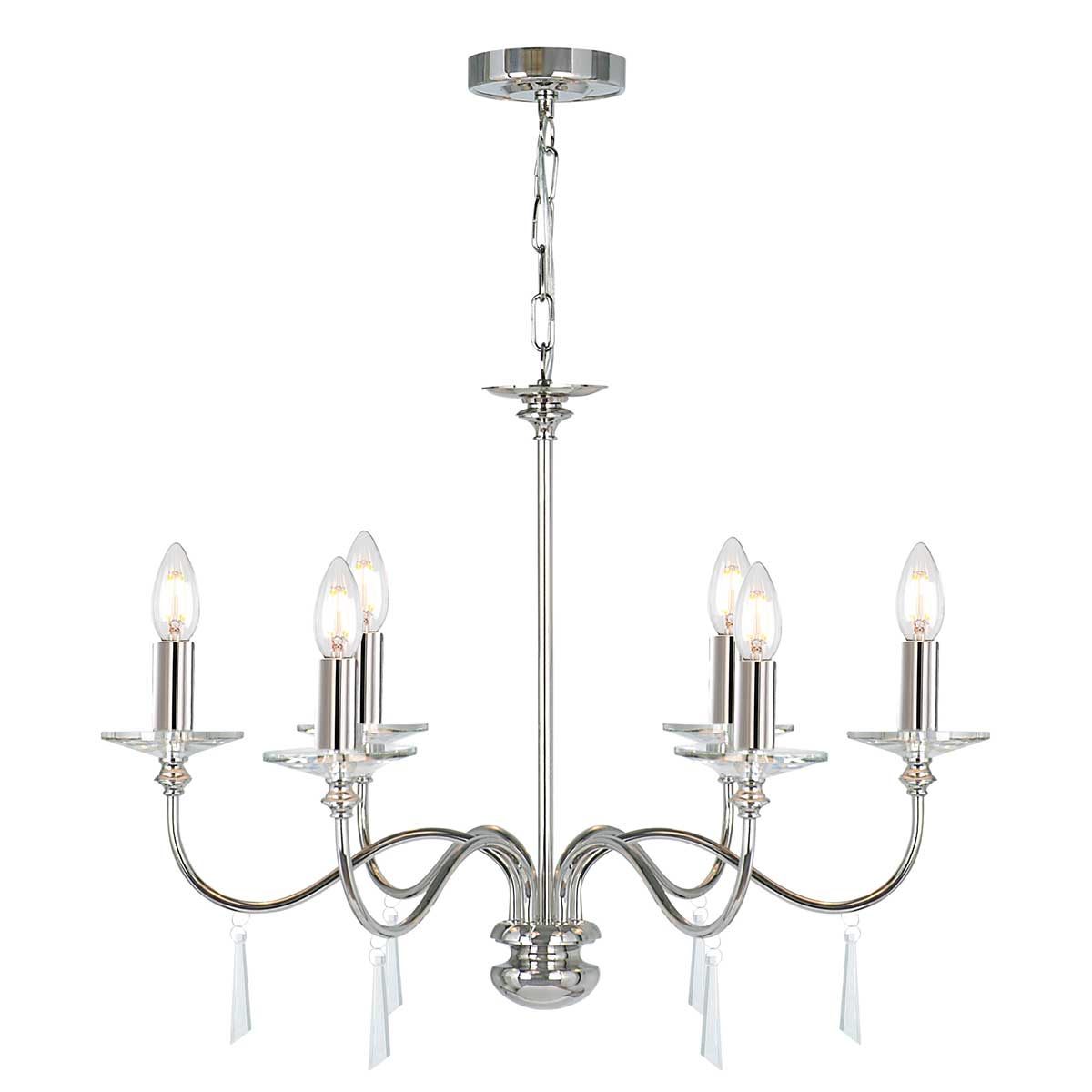 Pendelleuchte Finsbury Park (Nickel) 6x - Elstead Lighting