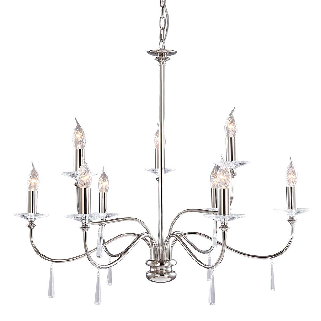 Pendelleuchte Finsbury Park (Nickel) 9x - Elstead Lighting