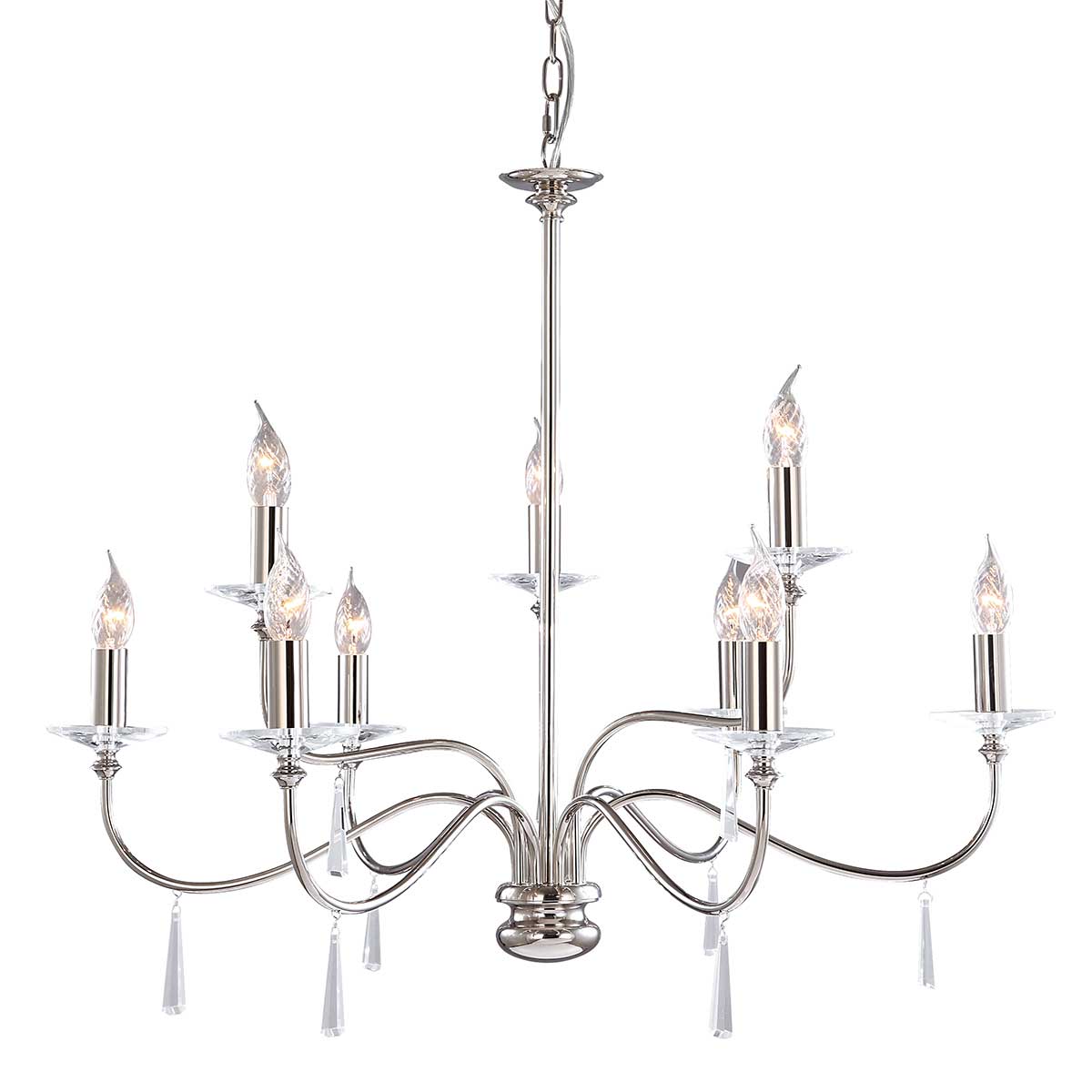Pendelleuchte Finsbury Park (Nickel) 9x - Elstead Lighting